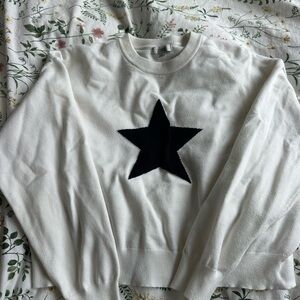 White Sweater with Black Star